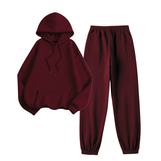 Maroon Oversize Tracksuits