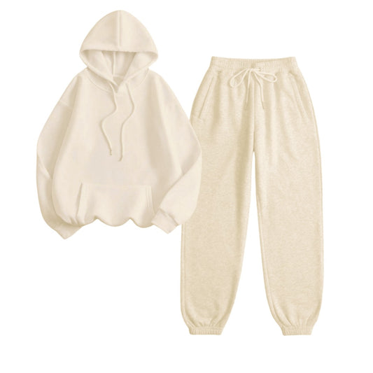 Cream Oversize Tracksuits