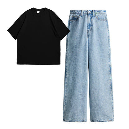 Black Oversize Tee With Jeans