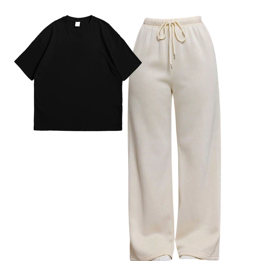 Straight Leg Trouser With Oversize Tee