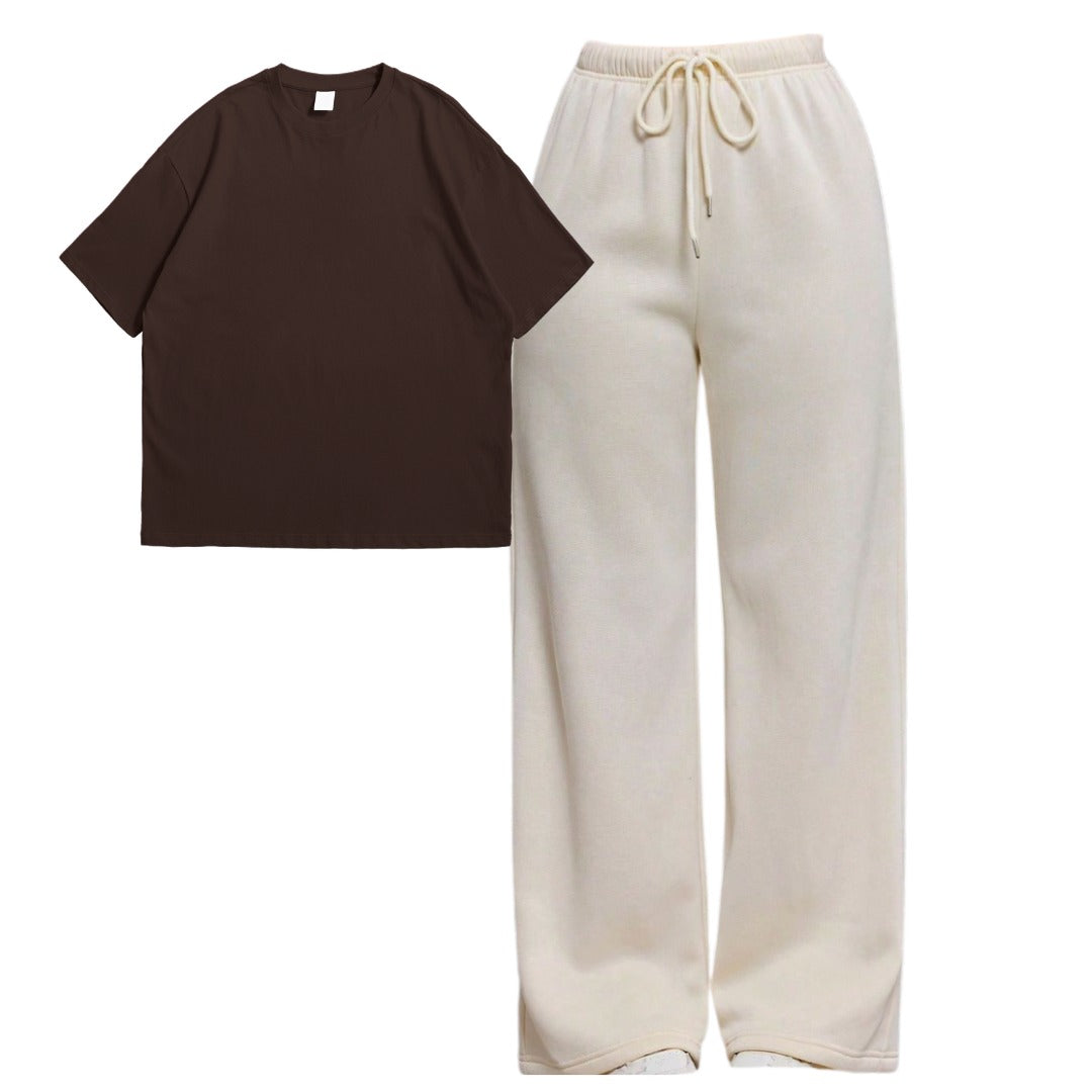 Straight Leg Trouser With Oversize Tee