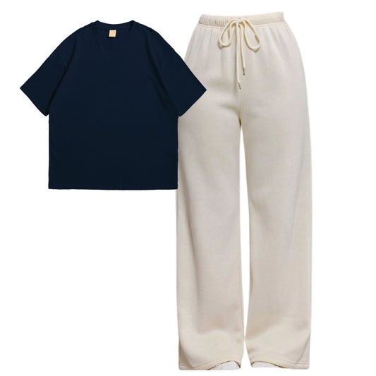 Straight Leg Trouser With Oversize Tee