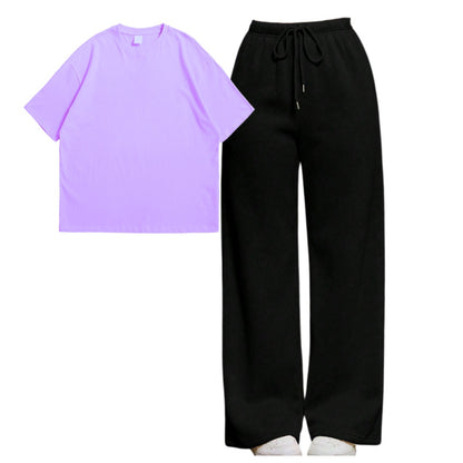 Straight Leg Trouser With Oversize Tee