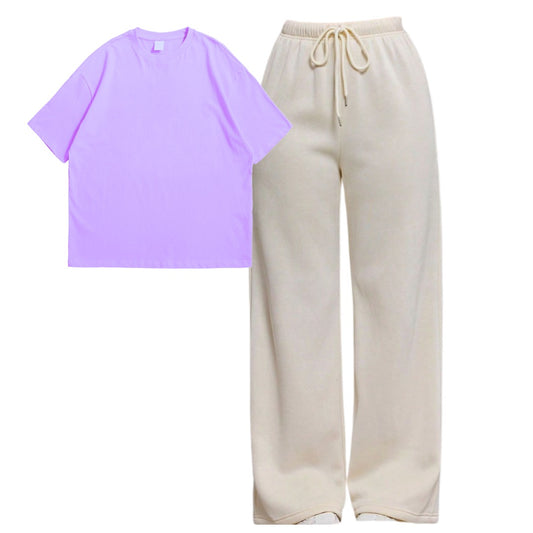 Straight Leg Trouser With Oversize Tee