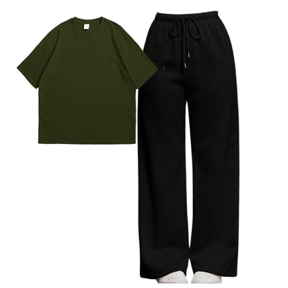 Straight Leg Trouser With Oversize Tee