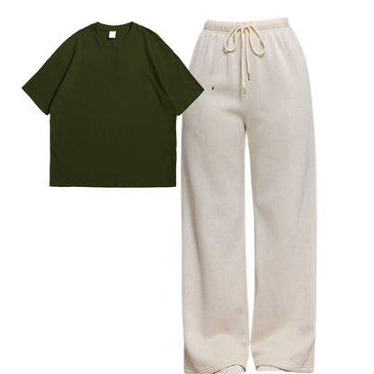 Straight Leg Trouser With Oversize Tee