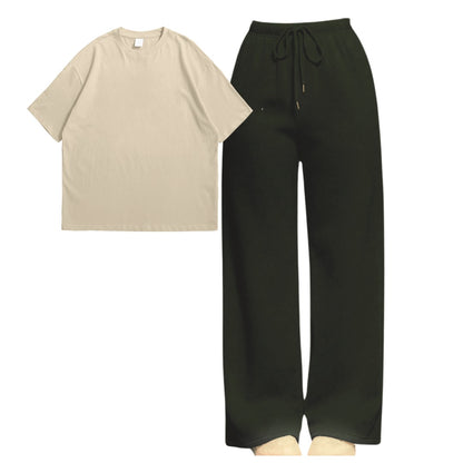 Straight Leg Trouser With Oversize Tee