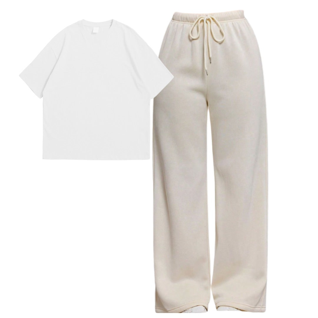 Straight Leg Trouser With Oversize Tee