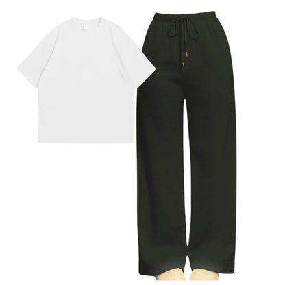 Straight Leg Trouser With Oversize Tee