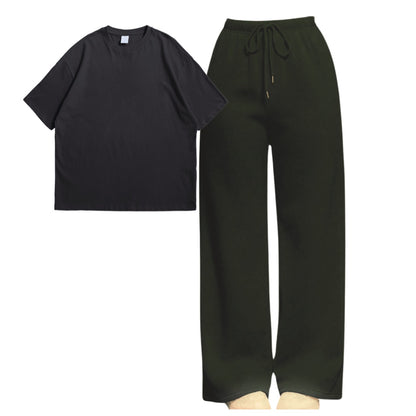 Straight Leg Trouser With Oversize Tee