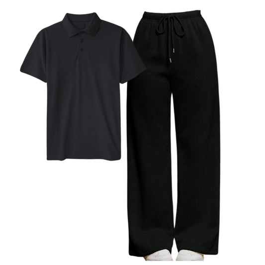 Straight Leg Trouser With Polo Tee