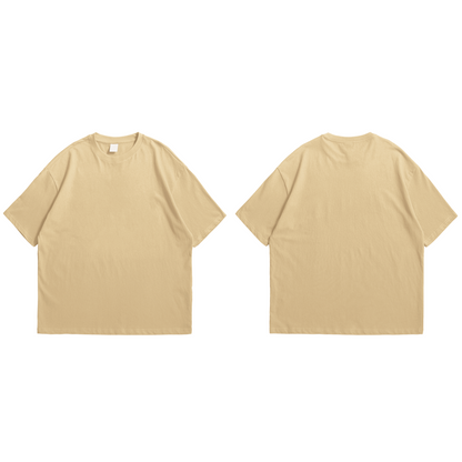 Beige Oversize Drop Shoulder Tee