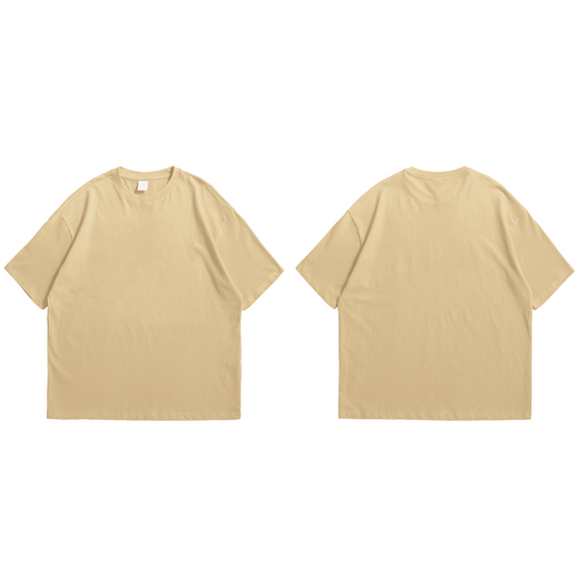 Beige Oversize Drop Shoulder Tee