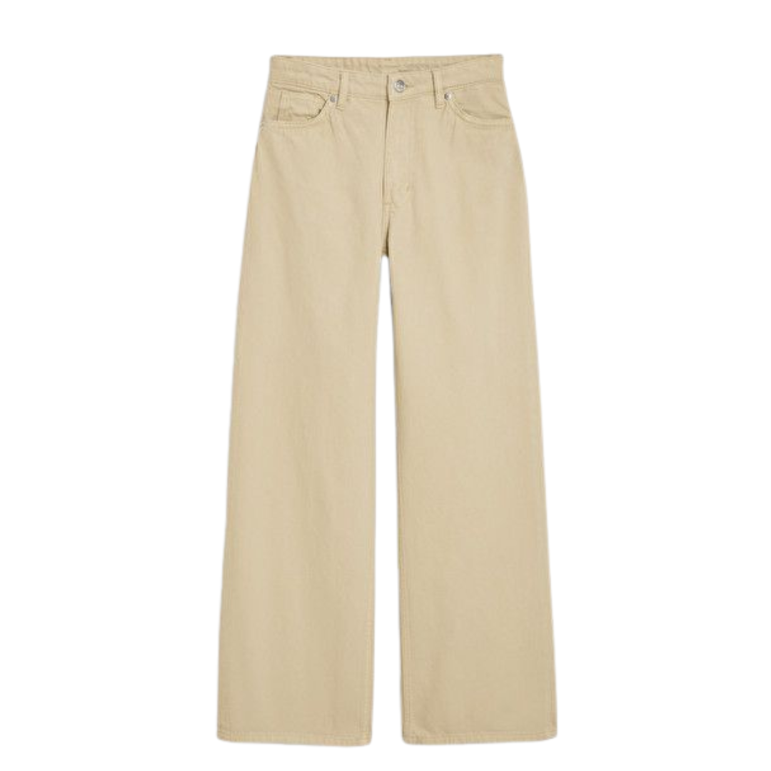 Beige Baggy Jeans