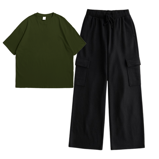 Oversize Tee With Cargo