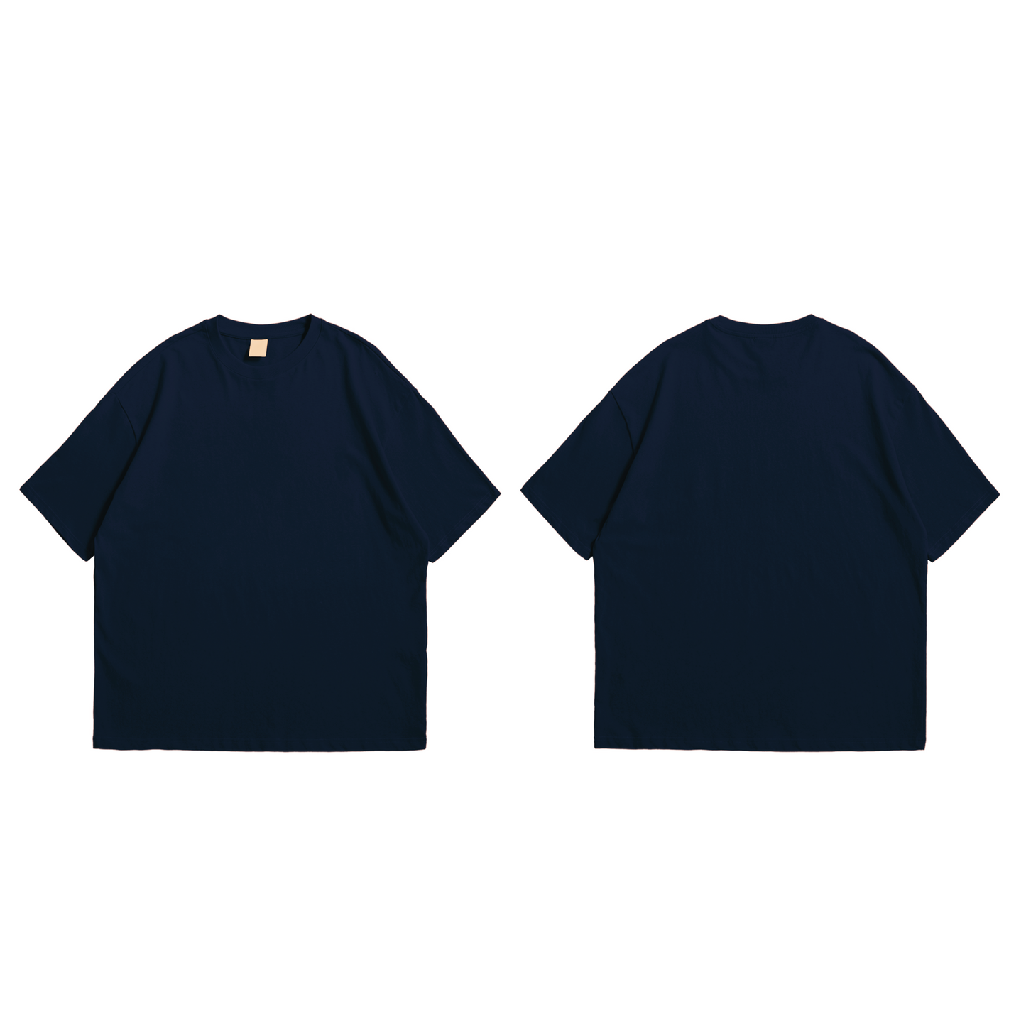 Navy Blue Oversize Drop Shoulder Tee