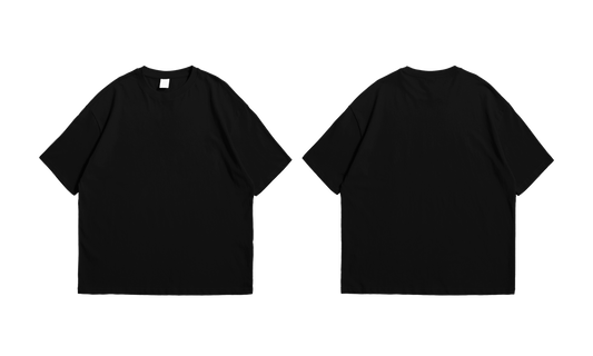 Black Oversize Drop Shoulder Tee