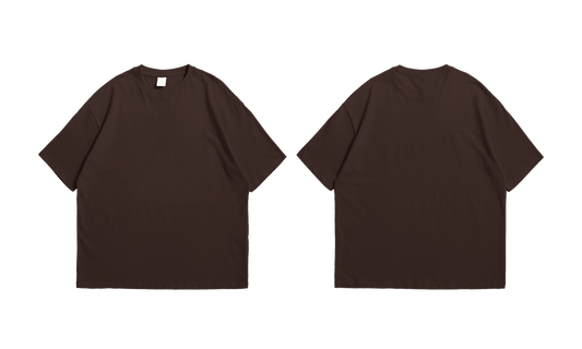 Brown Oversize Drop Shoulder Tee