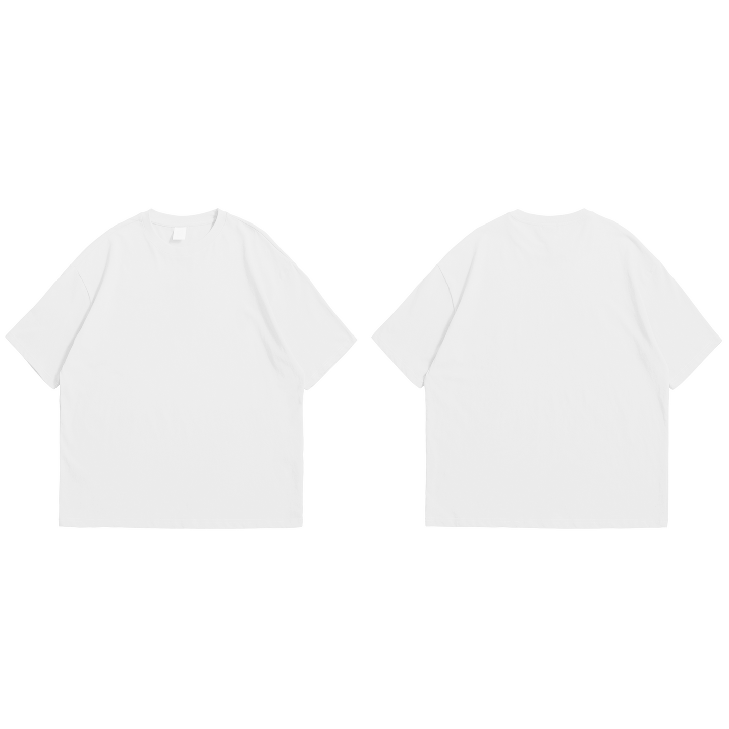 White Oversize Drop Shoulder Tee