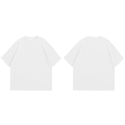 White Oversize Drop Shoulder Tee